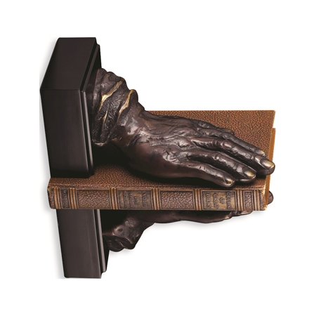 Praying Hands Brass - Antiqued Brass & Wood Praying Hands Bookends Designer Jewelry by Sweet Pea