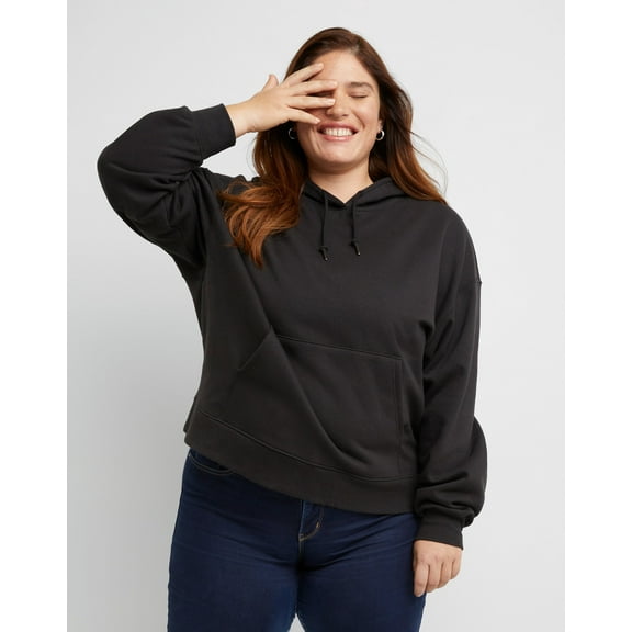 Hanes Originals Women's Fleece Hoodie (Plus Size) Black 4X