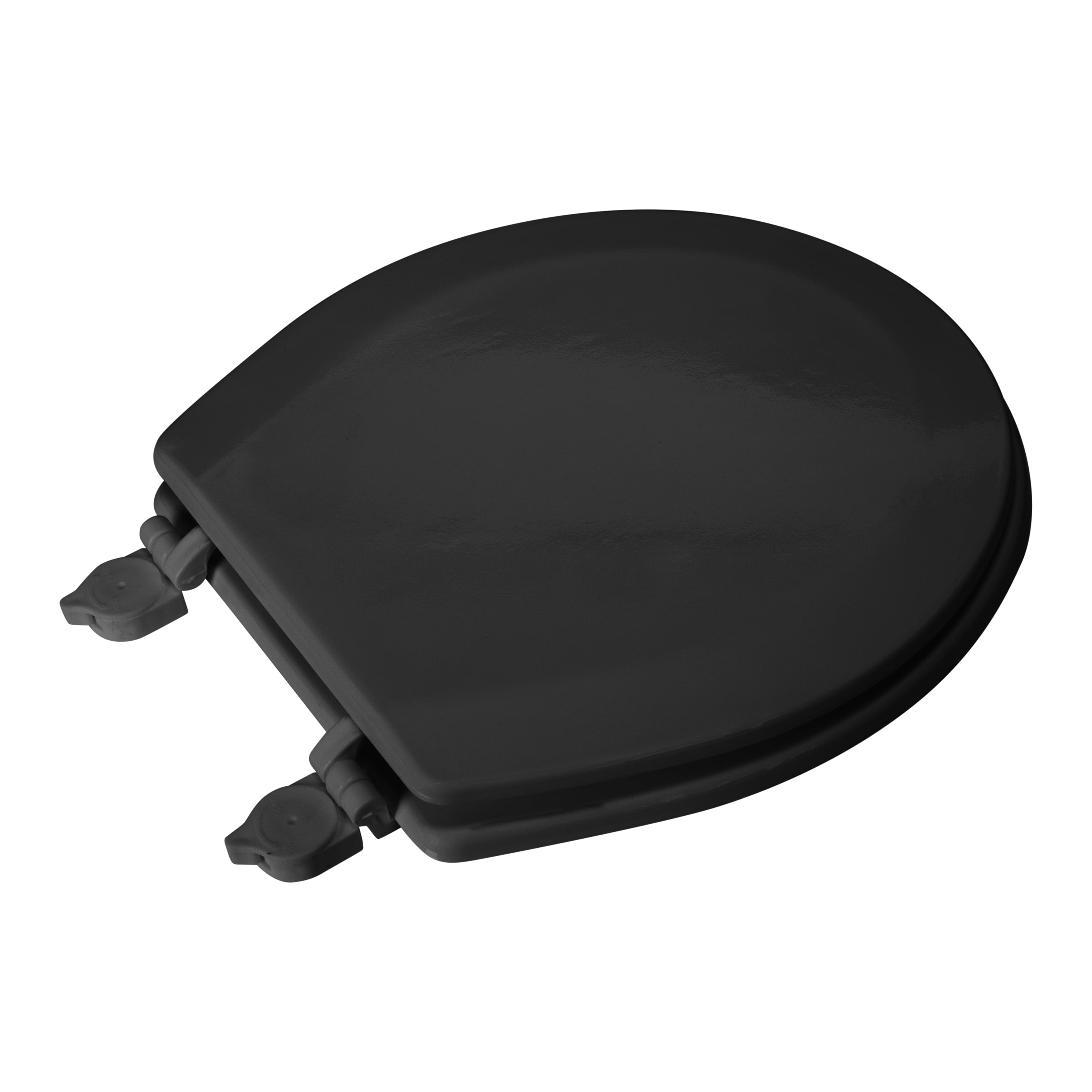 Bath Bliss Beveled Standard Round Toilet Seat Black