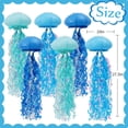 thumbnail image 2 of Faroles de papel con forma de medusas de Zilue, paquete de 6 unidades, 25 cm, color azul, decoración de fiesta, 2 of 7