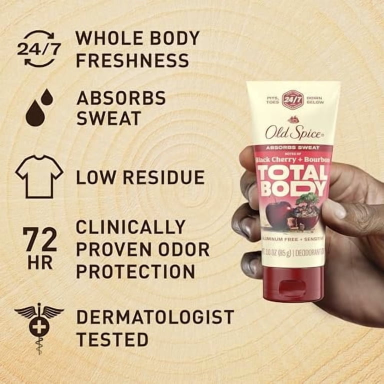 Old Spice Whole Body Deodorant Cream for Men, Aluminum Free, Black