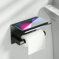 ASTOFLI Toilet Paper Holder with Shelf, SelfAdhesive&Wall Mount, Toilet Roll Holder, Toilet