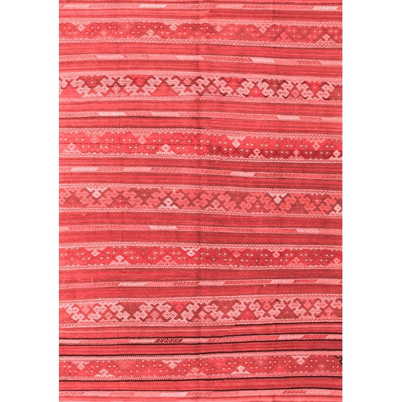 Ahgly Company Indoor Rectangle Southwestern Red Country Area Rugs, 8' x 10'