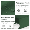 thumbnail image 3 of YLLN 14-Piece Outdoor Sectional Cushions, 4" Thick Patio Replacement Set, Waterproof with Zipper, Washable Seat Cushion for 6-Seat Wicker Rattan Conversation Sets, Dark Green, 3 of 7