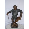 thumbnail image 2 of Nifao Monkey with Violin bronze statue – Home Decor Sculpture, 20"L x 17"W x 26"H, 2 of 11