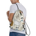 thumbnail image 3 of Bingfone Hand Drawn Animals Drawstrings Backpacks Bags For Men Women Gym Drawstrings Bag, 3 of 9
