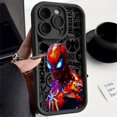 thumbnail image 3 of Marvel funda de teléfono de silicona líquida para Apple, carcasa trasera de parachoques, Iron Man, Spiderman Art, 11, 12, 13, 14, 15 Pro Max, 16 Plus, 3 of 5