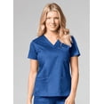 thumbnail image 5 of Blossom by Maevn Women's V-Neck 3 Pocket Solid Scrub Top, 5 of 16
