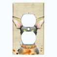 thumbnail image 2 of Metal Light Switch Plate Cover Cute Chihuahua Queen Crown Outfit Beige DOG019, 2 of 13