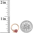 thumbnail image 2 of Body Candy Womens 16G PVD Steel Hinged Segment Ring Seamless Cartilage Nipple Pink Heart Flower Nose Hoop 3/8", 2 of 2