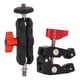 thumbnail image 2 of Ball Head Super Clamp, Aluminum Alloy Horizontal Stripes Fix Frmly Monitor Bracket Ball Head Clamp 1/4 Inch Screw Hole  For Fill Light ANGGREK Camera Super Clamp, 2 of 8
