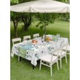thumbnail image 3 of Outdoor Tablecloth with Umbrella Hole and Zipper, Fall Rectangle Table Cloth 60x84 Inch Waterproof Tablecloth, Blue Green Pumpkins Thanksgiving Flower Leaf Plaid Picnic Table Cover for Patio Camping, 3 of 7