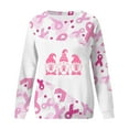 thumbnail image 4 of Luxalzxs Breast Cancer Awareness Sweatshirt for Women Pink Ribbon Print Breast Cancer Survivor Pullover Crewneck Sweatshirt, 4 of 5
