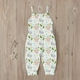 thumbnail image 4 of Penkiiy Toddler Kids Boys Girls Summer Easter Fashion Cute Flowers Print Suspenders Romper Jumpsuit Baby Sleep and Play Pajamas 5 Years Multicolor 2023 Summer Deal, 4 of 8