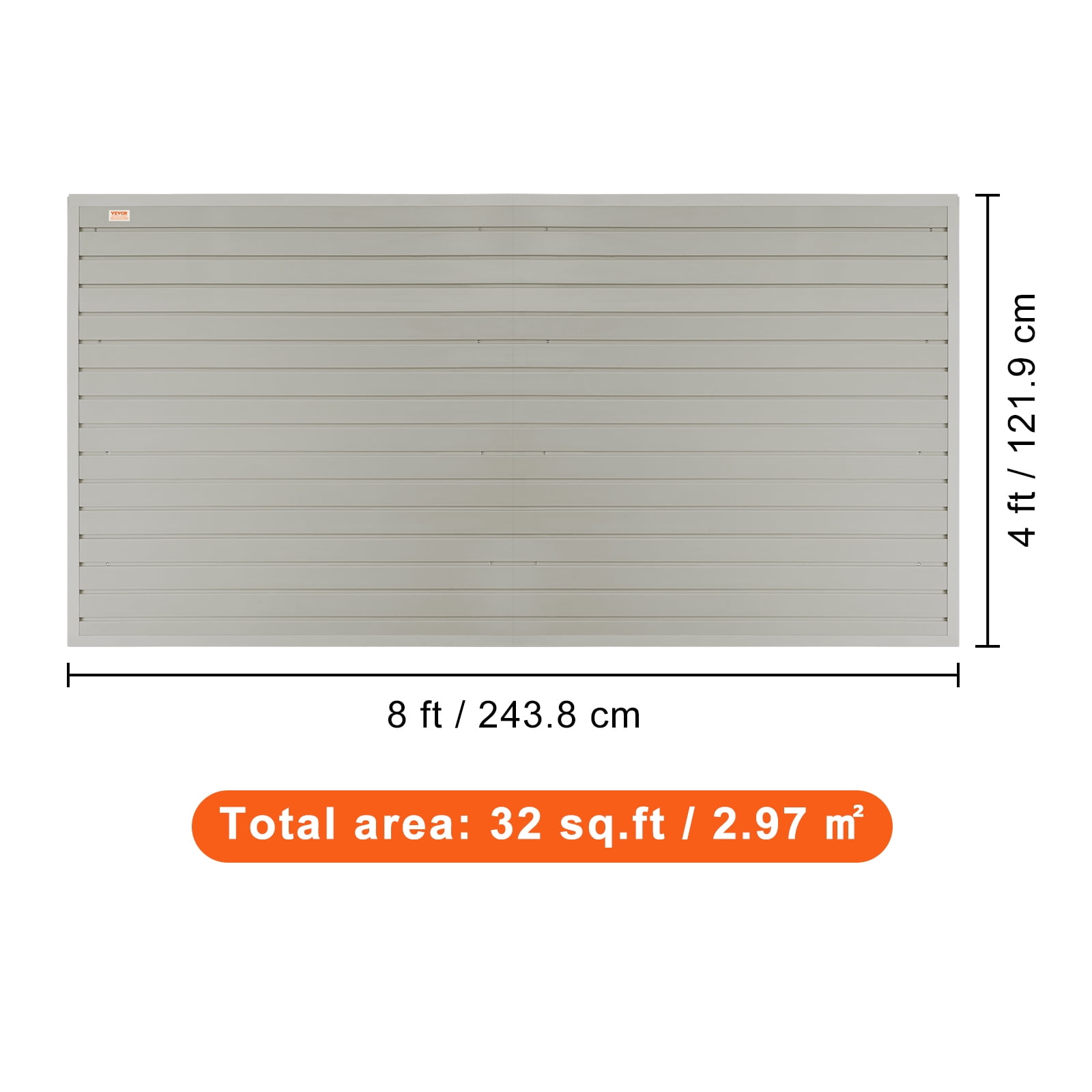 SKYSHALO Slatwall Panels with Hooks PVC, Heavy Duty 96"x48" Garage Wall Storage, 8 Piece