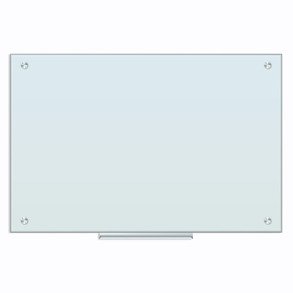 U Brands Glass Dry Erase Board, 35" x 23", Whiteboard, White, Frameless, 120U