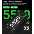 thumbnail image 3 of BEBONCOOL Rechargeable Battery Pack for Xbox One/Xbox Series X|S,2x5520mWh Controller Battery Pack Compatible with Xbox One S, Xbox One X, Xbox One Elite Controller,Xbox Accessories, 3 of 8