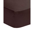thumbnail image 1 of Linen Store Both Pattern Solid/Stripe 1-Piece- Fitted- Sheet with 20-25 inches Extra Fit Deep Pocket Hotel Finish Adjustable Room 400 Thread Count 100% Pima Cotton (King, Solid Chocolate)., 1 of 2