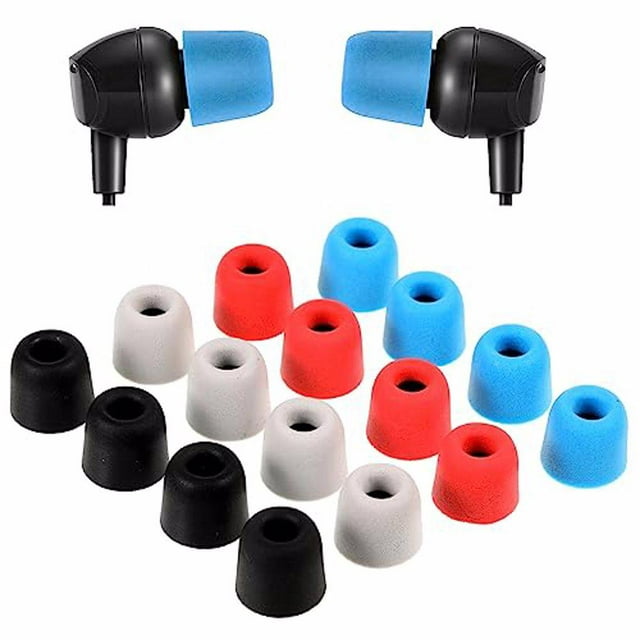 Inteprter 16 piezas de almohadillas para los oídos de espuma con memoria y aislamiento de ruido, actualización para auriculares, puntas para Cables de audio/vídeo
