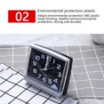 thumbnail image 2 of Naiovety Reloj despertador de forma cuadrada, Radio, movimiento de de barrido silencioso, decoración de mesa, alimentado por batería, Decoración del hogar Negro, 2 of 6