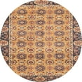 thumbnail image 1 of Ahgly Company Indoor Round Abstract Chestnut Brown Abstract Area Rugs, 6' Round, 1 of 6