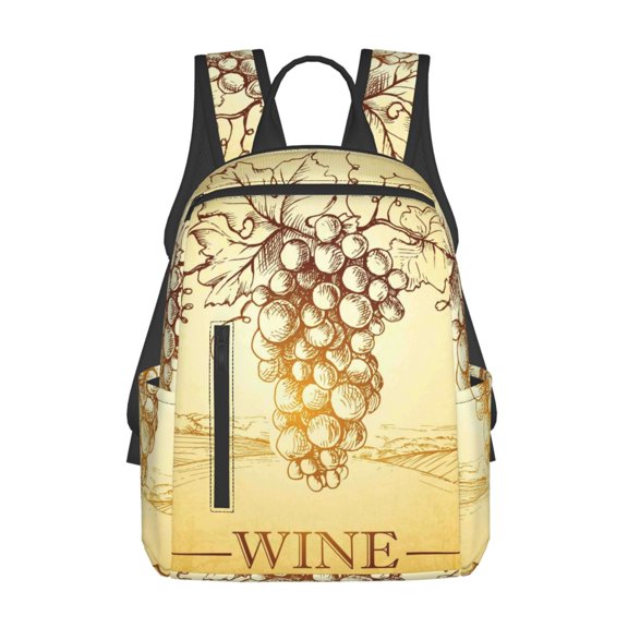 Sigee Bunch of Grapes for Lightweight Backpack for Hiking, Camping, and Travel, College School Computer Bag Men and Women
