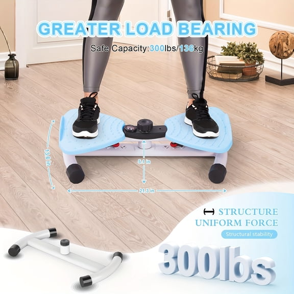 Ab Twister Board for Exercise, Noiseless Waist Twisting Machine for Home Gym, 330 Lbs Capacity, Tracks Time, Reps, Calories