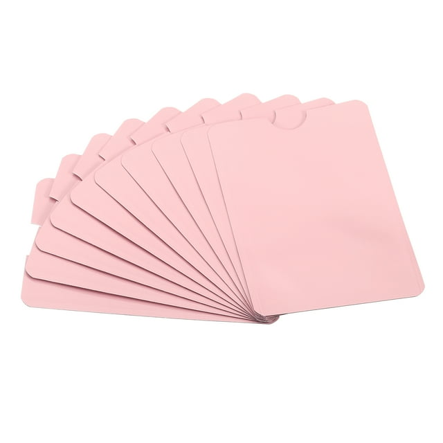 Uxcell RFID Blocking Sleeves Aluminum Identity Theft Prevention Credit Cards Secure Protector Holders Sleeves Pink