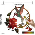 thumbnail image 5 of Metal Bird Silhouette, Metal Round Wall Decoration Wall Sticker for Living Room Bedroom Office, Yellow, 5 of 5