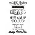 thumbnail image 1 of Coofit Wall Sticker Waterproof Inspirational Word Hard Wall Quote Decal Decor Sticker, 1 of 6