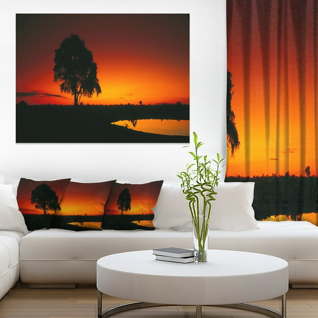 Sunset View in Tanzania - African Landscape Canvas Art Print