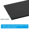 thumbnail image 4 of Welding Len Shade 8 Glass 4-1/4"x 2" Matte Edge Hardened Glass Black Darkening Filter Plates, 8 Pack, 4 of 6