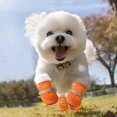 thumbnail image 2 of 4Pcs Dog Shoes for Hot Pavement, Breathable Mesh Dog Boots with Anti-Slip Sole & Reflective Strap, Waterproof Paw Protectors for Pets Walking Running on Hot Pavement, 2 of 13