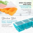 thumbnail image 3 of Silicone Freezer Tray With Lid - Soup Container Molds Large Ice Cube Tray- Makes 8 1 Cup Portions Cubes  2-pack Storage Food Soups & Meal Prep Oven Dishwasher -safe, 3 of 7