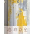 thumbnail image 6 of Gray Yellow Brush Sheer Curtains 63 Inches Long 2 Panels Graffiti Watercolor Light Filtering Semi Sheer Window Curtains Drapes for Bedroom Living Room 52"x63", 6 of 7