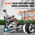 thumbnail image 5 of Silla de ruedas eléctrica VEVOR para adultos mayores, capacidad de peso de 136 kg, 50 cm de ancho, ligera, plegable, motorizada, de aleación de aluminio, todoterreno y de largo alcance., 5 of 5