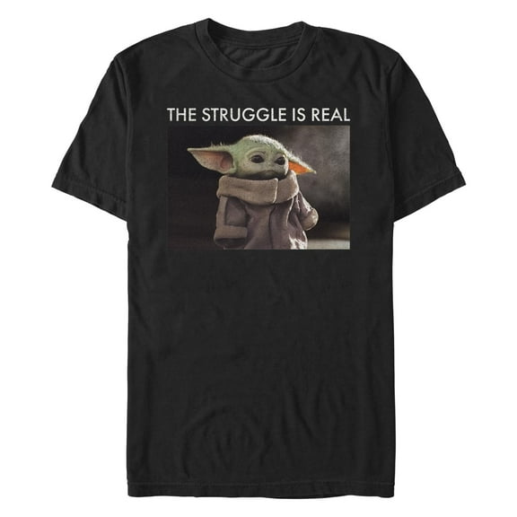 Men's Star Wars: The Mandalorian The Strugrogu Is Real Graphic T-Shirt