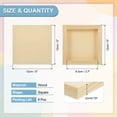 thumbnail image 2 of Uxcell 6Pcs Tableros de Lienzo de Madera, Lienzos de Arte de Madera de 5x5 Pulgadas, Panel de Madera Sin Terminar para Pintura, Manualidades, Proyectos de DIY, Arte de Vertido, 2 of 6