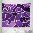 thumbnail image 1 of Modern Tapestry, Spiral Shapes of Bold Blocks in Different Purple Shades Graphic Abstract Arrangement, Fabric Wall Hanging Decor for Bedroom Living Room Dorm, 5 Sizes, Multicolor, by Ambesonne, 1 of 1