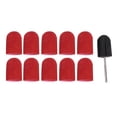 thumbnail image 1 of Banda de lijado para decoración de uñas, cabezal de pulido para pulir uñas, tapa de anillo de lijado de 16 x 25 mm (rojo), 1 of 10