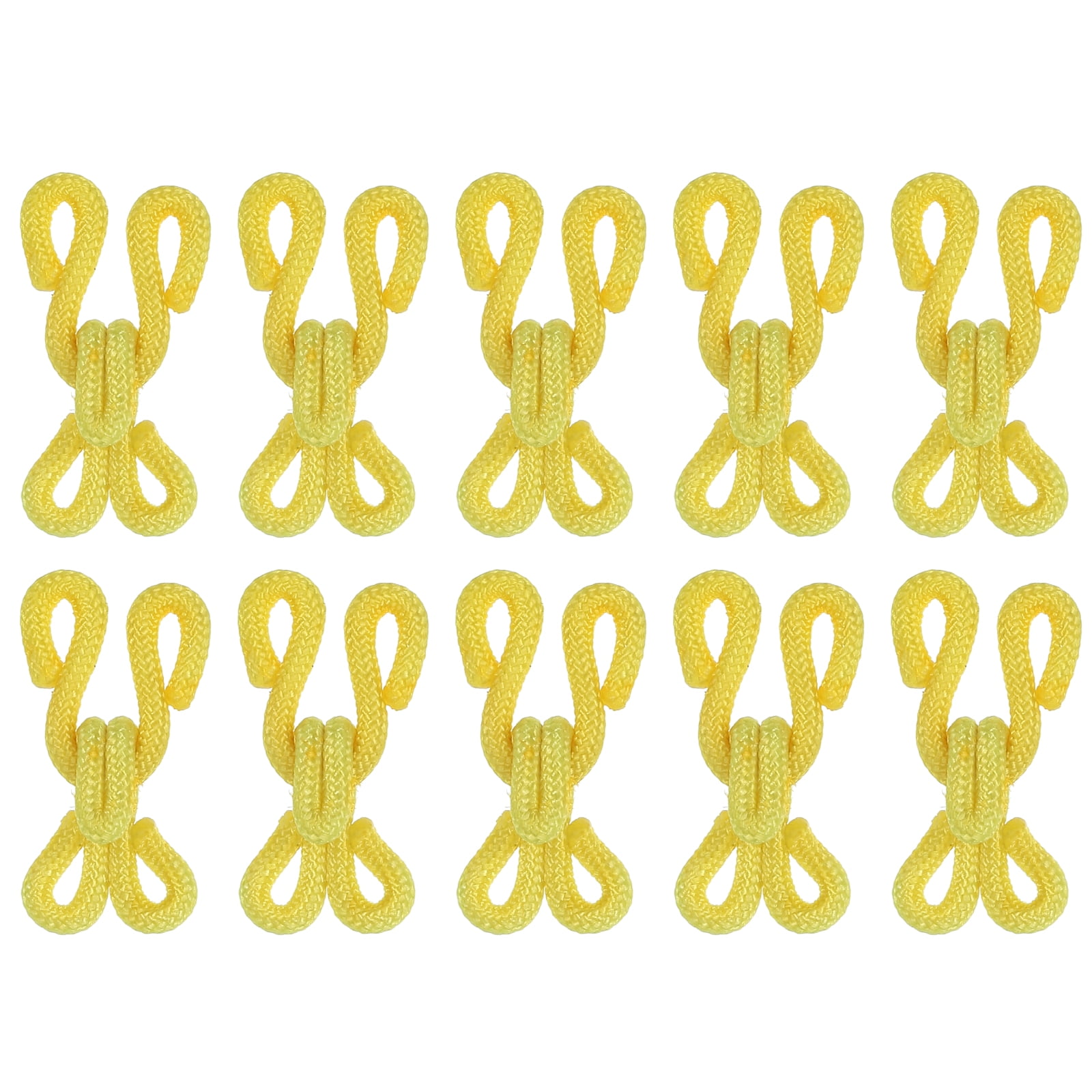 Sewing Hooks and Eye, 12pack Polyester Covered Hooks and Eyes Closure for Clothing(Yellow, 23mm