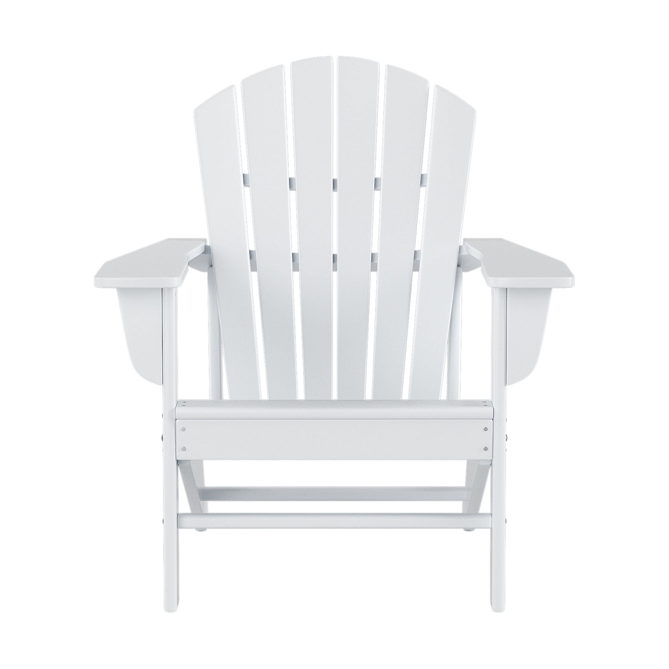 Westin Outdoor with Ottoman HDPE Plastic Adirondack Chair - White (Set of 5)