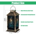 thumbnail image 3 of Gothic Solar Lantern Lit Candle Ornate Metal Candle Holder Warm Glowing Flame Garden Hanging Lantern Waterproof Solar Powered Lighting Outdoor Lamp for Deck Yard Camping Patio Decor, 3 of 7