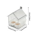 thumbnail image 3 of Qholemyo Transparent Peony-Shaped Bird Feeder & Roof Bath Basin For Villa Outdoor With Large Opening Easy To Refill, 3 of 8