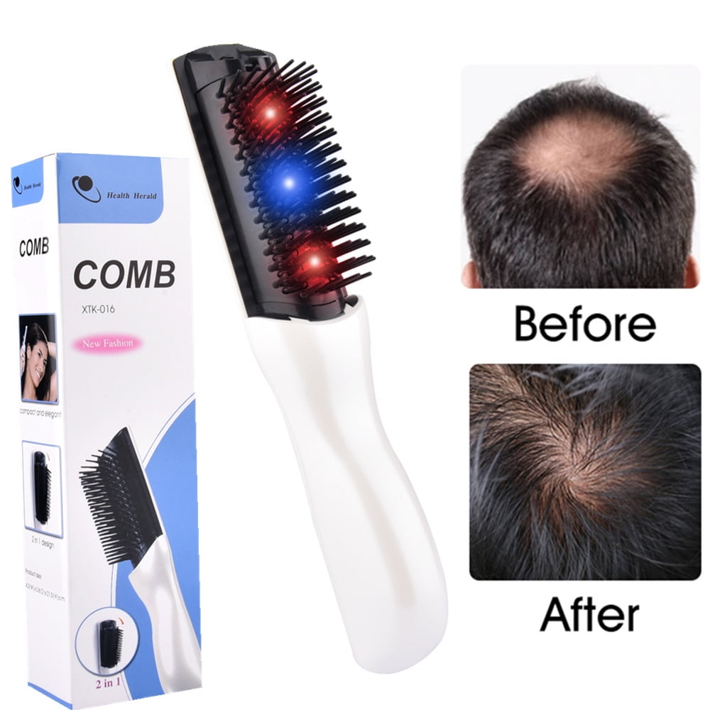 Scalp Massager Comb, Electric Infrared Hair Growth Hair Regrowth Comb  Massage Brush for Men and Women, White 
