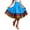 Sky Blue-Skirt, variant on Womens Mexican Skirts Elastic Waist Flowy Bohemian Color Block Midi Casual Summer Skirt Black L