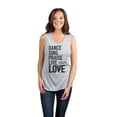 thumbnail image 2 of Dance Sing Praise Live Love Women's Fashion Sleeveless Muscle Workout Yoga Tank Top Sport Grey Small, 2 of 3
