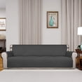 thumbnail image 2 of Housse de Sofa Matelassée Réversible 4 Places, Protecteur de Meuble Résistant à l'Eau, Housse de Canapé Lavable avec Mousse Antidérapante et Sangles Élastiques pour Enfants, Chiens, Animaux (XX Grand, Gris Foncé/beige), 2 of 7