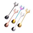 thumbnail image 4 of BeesClover Christmas Elk Head Shape Stirring Spoon 304 Stainless Steel Coffee Dessert Spoon Exquisite Tableware Party Gift, 4 of 8