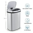 thumbnail image 7 of Innovaze 13 Gallon Motion Sensor Trash Can, Stainless Steel Oval Kitchen Garbage Can, Silver, 7 of 7